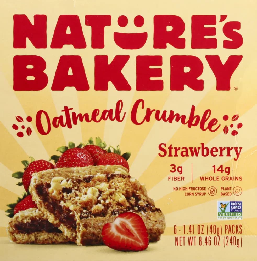 Nature's Bakery Oatmeal Crumble, Strawberry, 6 Pack