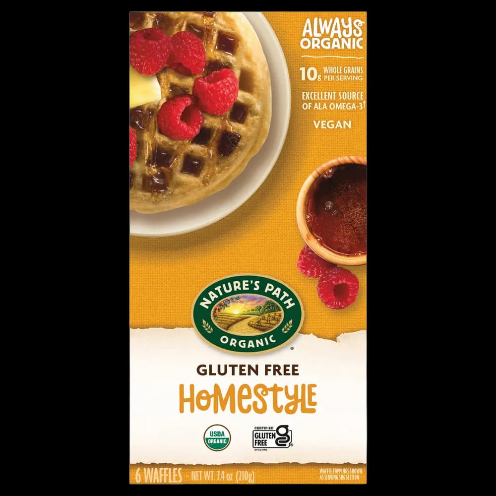 Nature's Path Organic Waffles, Gluten Free, Homestyle