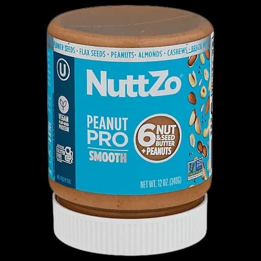 NuttZo 6 Nut & Seed Butter + Peanut, Smooth, Peanut Pro