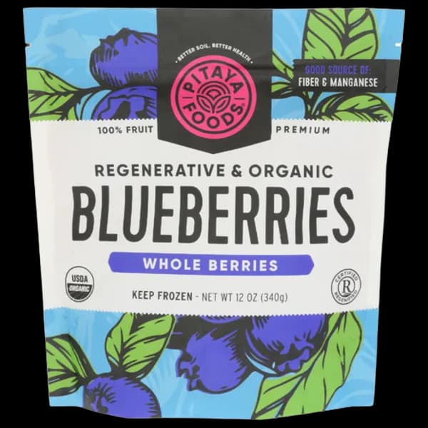 Pitaya Plus Frozen Organic Regenerative Whole Blueberries