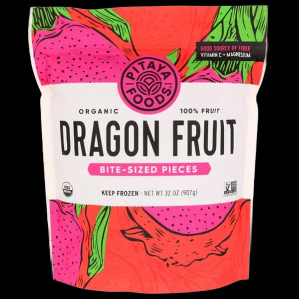 Pitaya Plus Organic Dragon Fruit Bite-Sized Pieces
