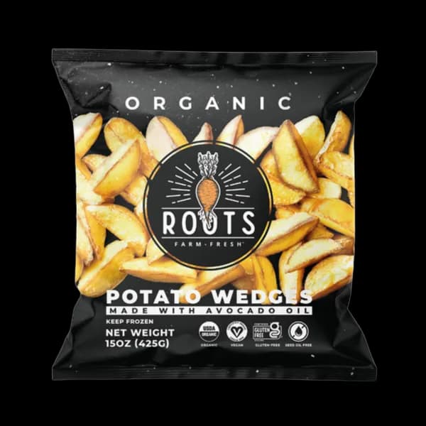 Roots Farm Fresh Organic Potato Wedges Made With Avocado Oil