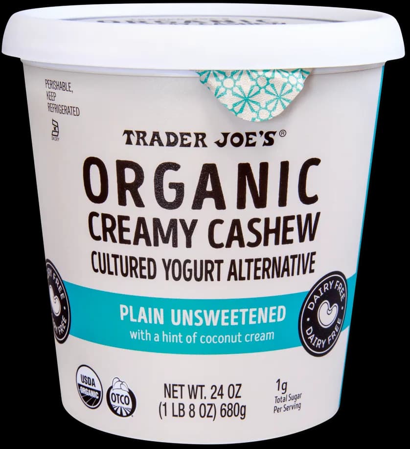 Trader Joe’s Organic Creamy Cashew Cultured Yogurt Alternative, Plain Unsweetened