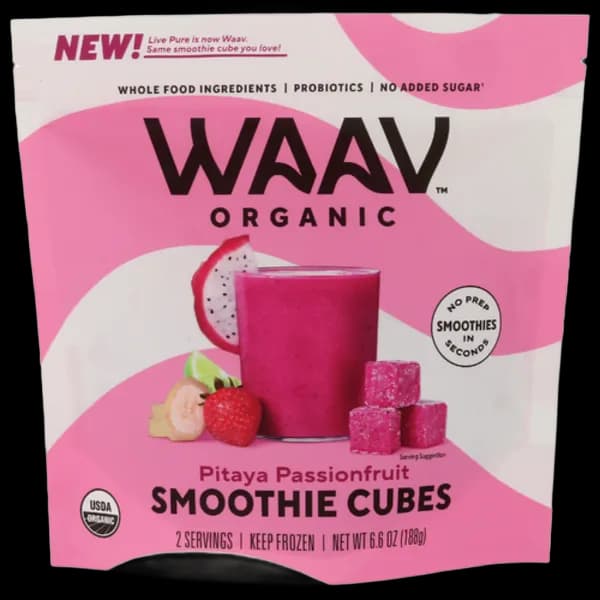 Waav Organic Organic Pitaya Passionfruit Smoothie Cubes